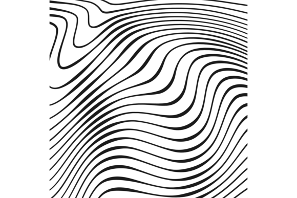 Black Line Waves Ornament: Smooth Motion for Dynamic Design