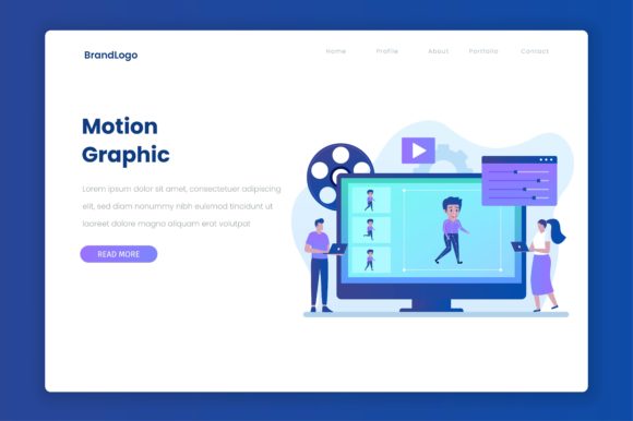 Dynamic Visuals: The Motion Graphic Landing Page Illustration