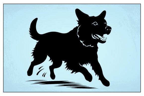 Dynamic Visuals: The Rescue Dog in Motion Silhouette