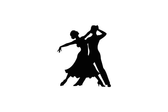Elegant Dancers in Motion Showcasing Pas: A Font of Graceful Movement