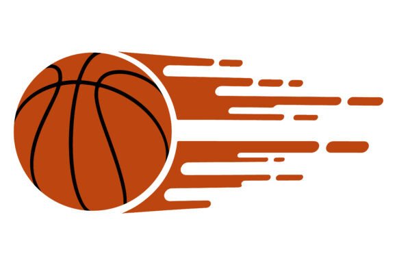 Fast Motion Basketball Graphic: Energetic Vector Design