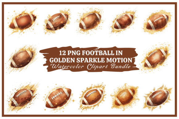 Football in Golden Sparkle Motion Bundle: A Touch of Gold