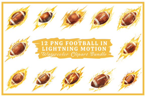 Football in Yellow Lightning Motion Pack: Ignite Your Sports Graphics