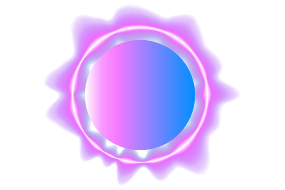 Neon Waveform Round Impulse Motion with Radial Glow: A Dynamic Design Asset