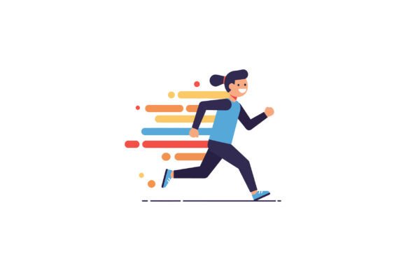 Person Running Energetically: Capturing Dynamic Motion in Design