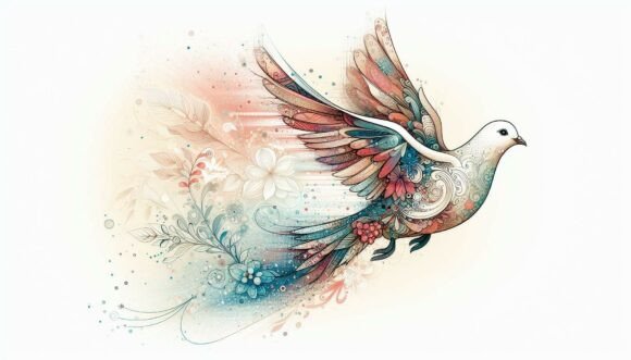 The Dynamic Energy of Motion Blur Flying Doves