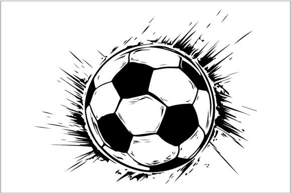 Unleash Dynamic Energy with Football Splash Motion Silhouette
