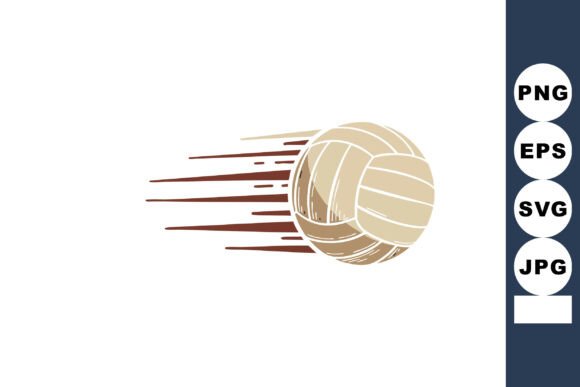 Volleyball Ball Flying Fast with Motion: A Dynamic Design Asset